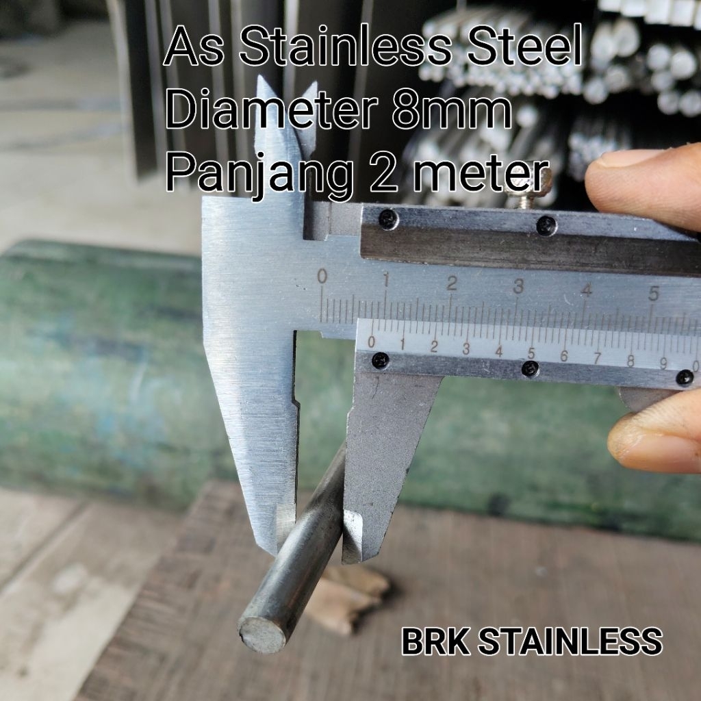 As Stainless Steel Diameter 8mm Panjang 2 meter