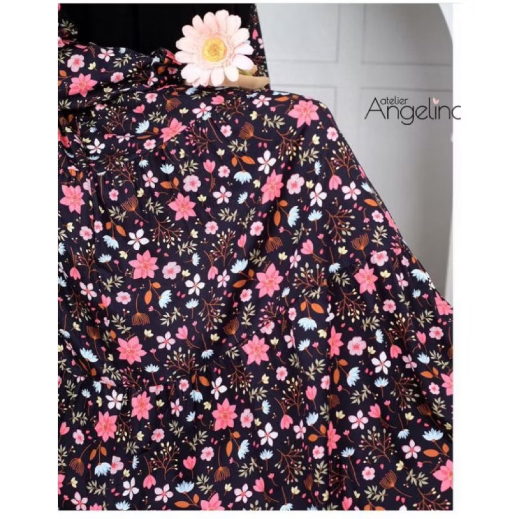 [SIAP KIRIM] BELLA DRESS GENIEFLO BLACK SIZE M BY ATELIER ANGELINA