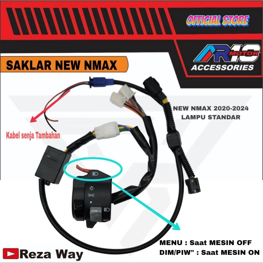 * SAKLAR KIRI NEW NMAX 155 2020-2024 100% ORI PNP OLD VIXION MINDA NEW AEROX