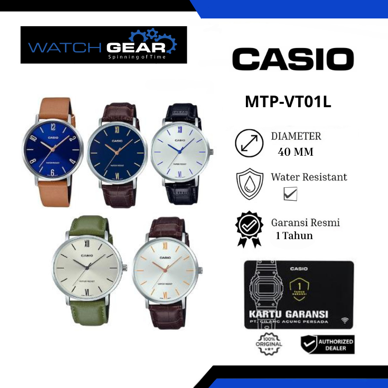 jam tangan pria casio general MTP-VT01L