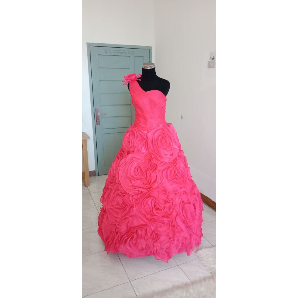 gaun pink fanta gaun pesta