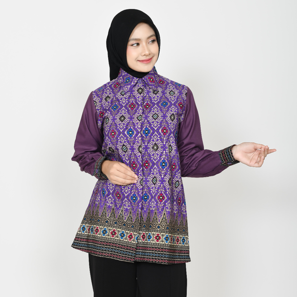 Kemeja Batik Kombinasi Wanita – Model Terbaru Elegan & Modern