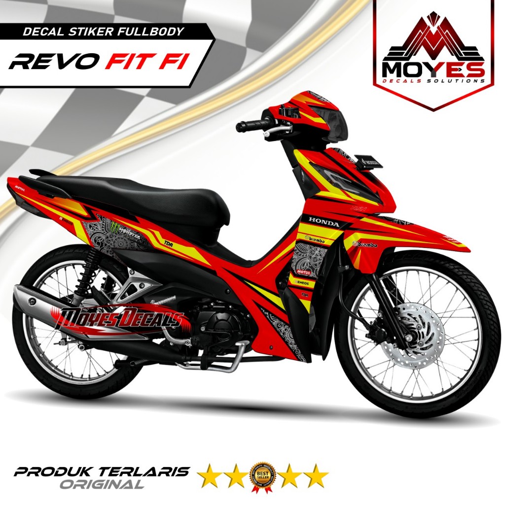 MOYES - Decal Stiker Revo Fit FI - Sticker Variasi Revo X - Decal Revo FI Fullbody Racing