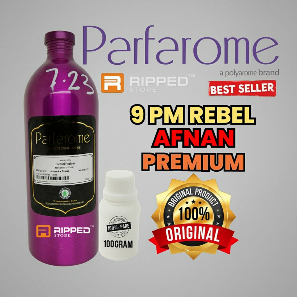 100ML BIBIT PARFUM MURNI 9PM REBEL AFNAN PREMIUM BY ORIGINAL PARFAROME