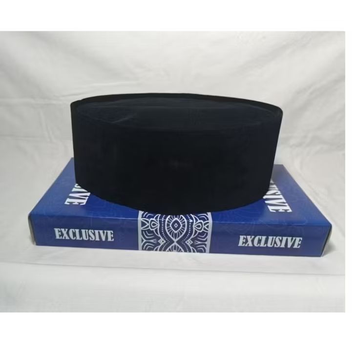 TERMURAH PECI SONGKOK HITAM POLOS EXCLUSIVE TINGGI 9 PECI HITAM ANAK DAN DEWASA