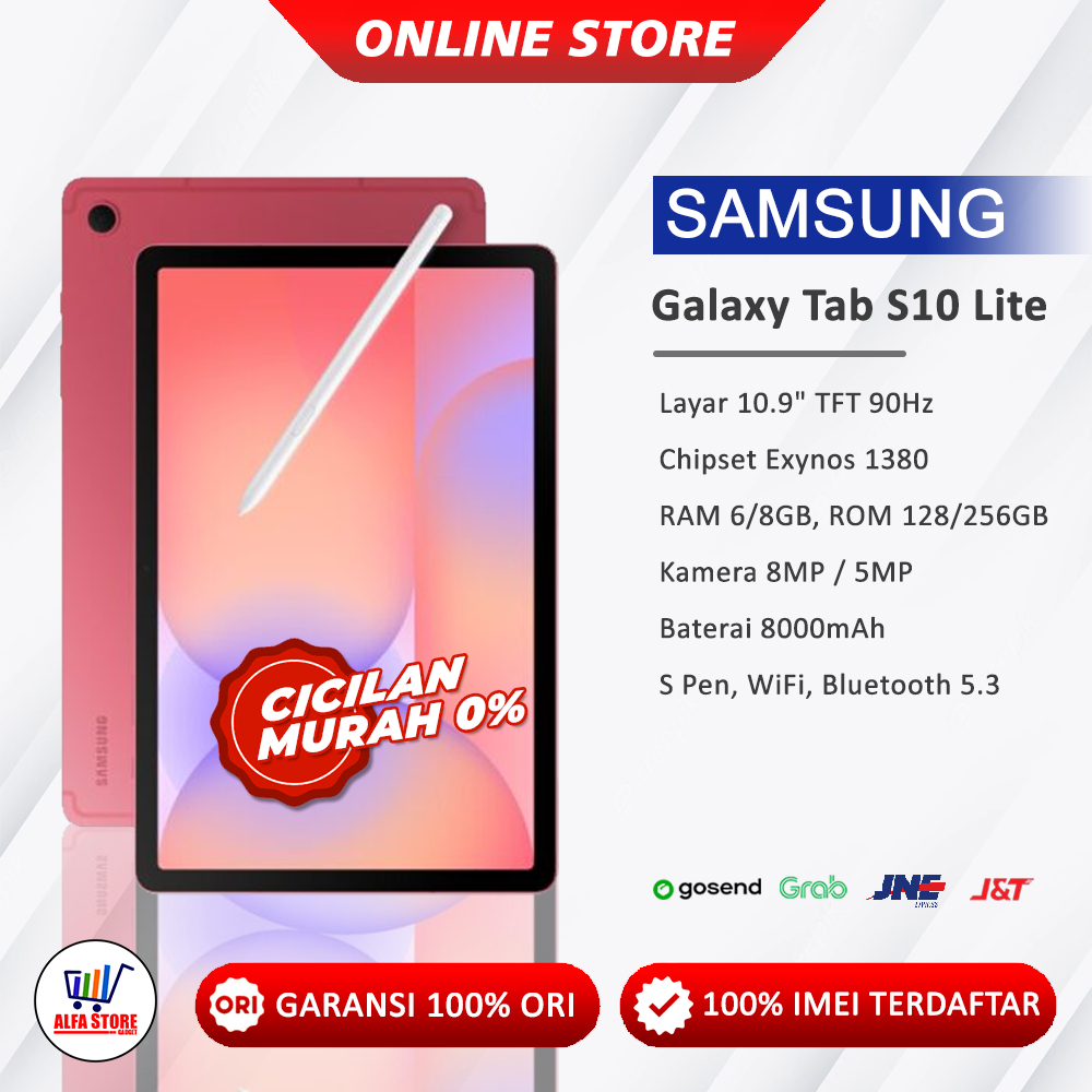 samsung galaxy tab s10 lite 5G ram 6/128gb tab s10lite wifi ram 6/128gb garansi resmi