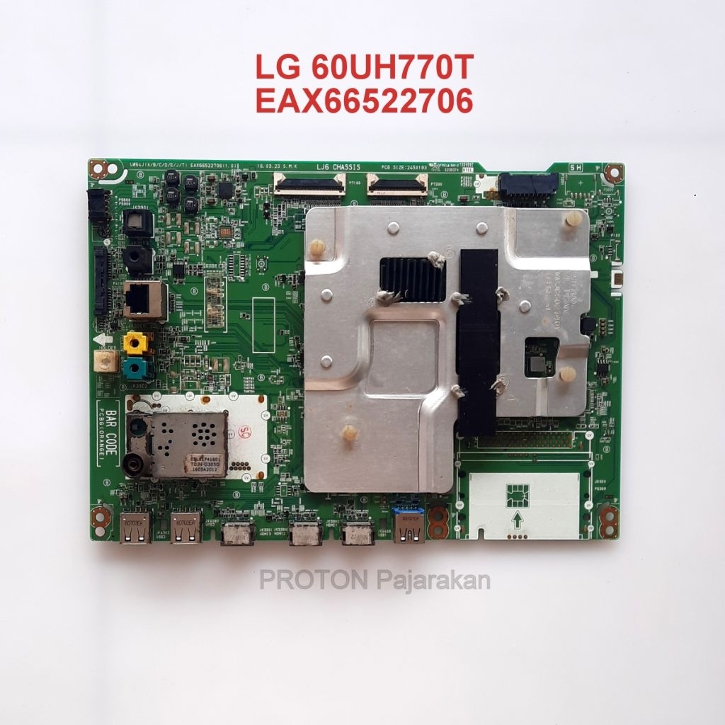 Mainboard LED Smart TV LG 60UH770T 60UH770T-TA 60UH770T-TA.BTIWLPD Mesin Matherboard LCD EAX66522706