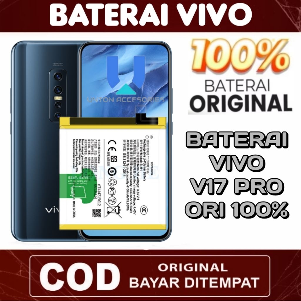 Baterai Batre VIVO V17 PRO B-H1 / Batrai Batrei Battery VIVO V17 Pro BH1 ORIGINAL 100% DISTRIBUTOR