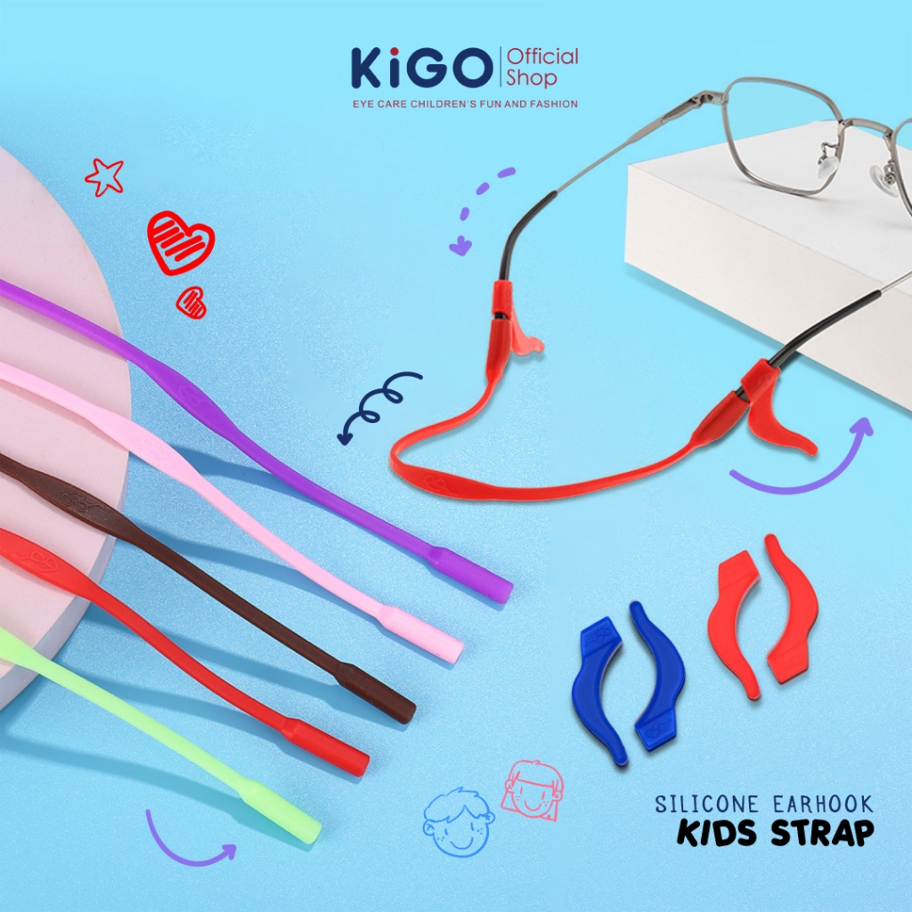 KIGO EarHook Kacamata Kids Strap Anti Slip Material Silikon Strap Glasses A001
