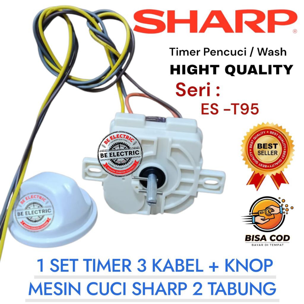 SHARP ES-95 1 SET TIMER 3 KABEL+KNOP MESIN CUCI SHARP 2 TABUNG T95 SET TIMER