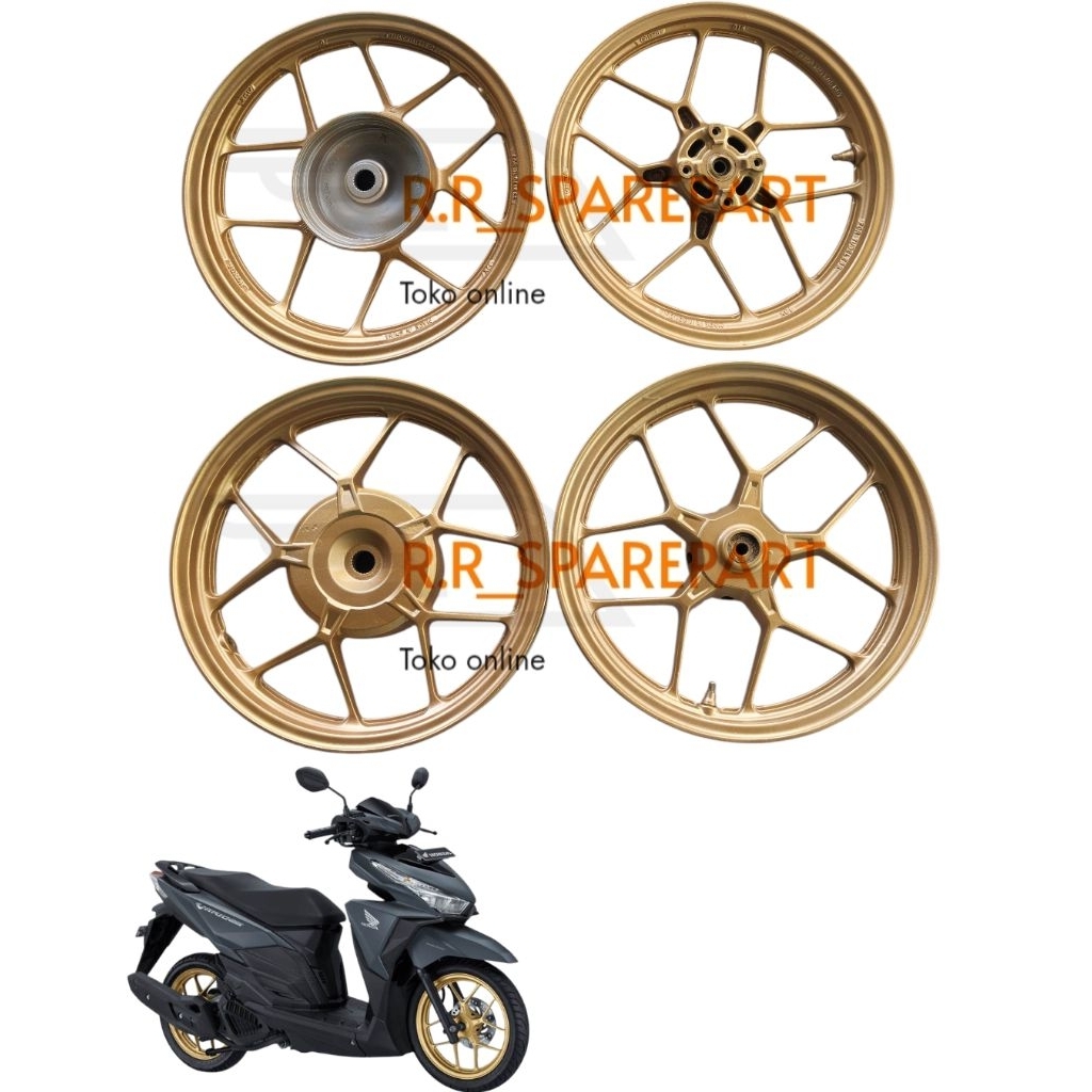 VELG RODA/VELK VARIO 150 OLD DEPAN DAN BELAKANG WARNA GOLD TERMURAH