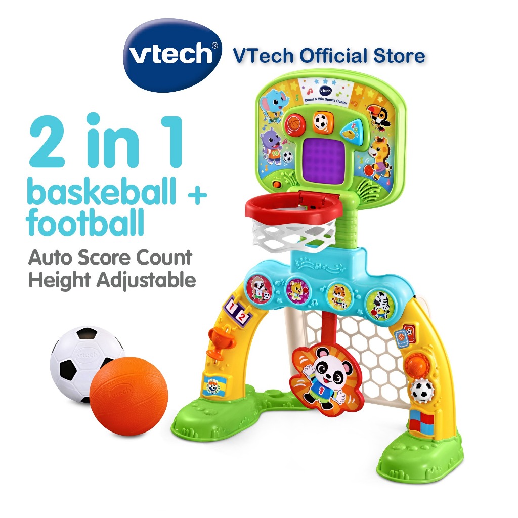 Vtech 2 in 1 Count & Win Sports Centre Basketball Football Sports Toys (