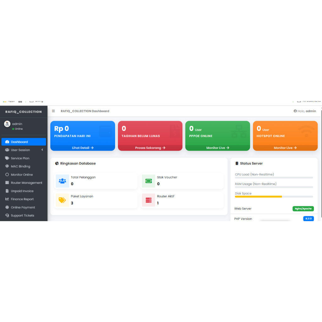 APLIKASI BILLING HOTSPOT RT-RW Net