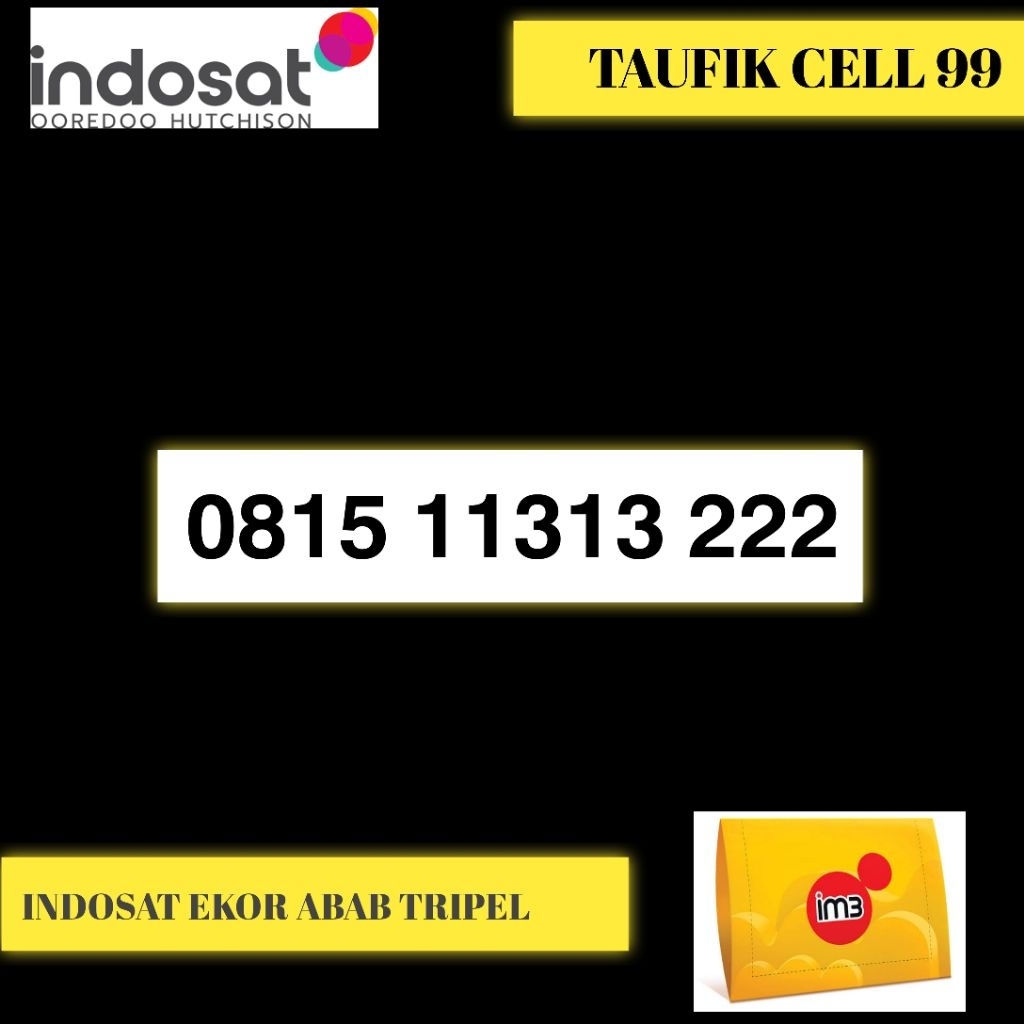 Nomor cantik Indosat ekor abab tripel 4g lte