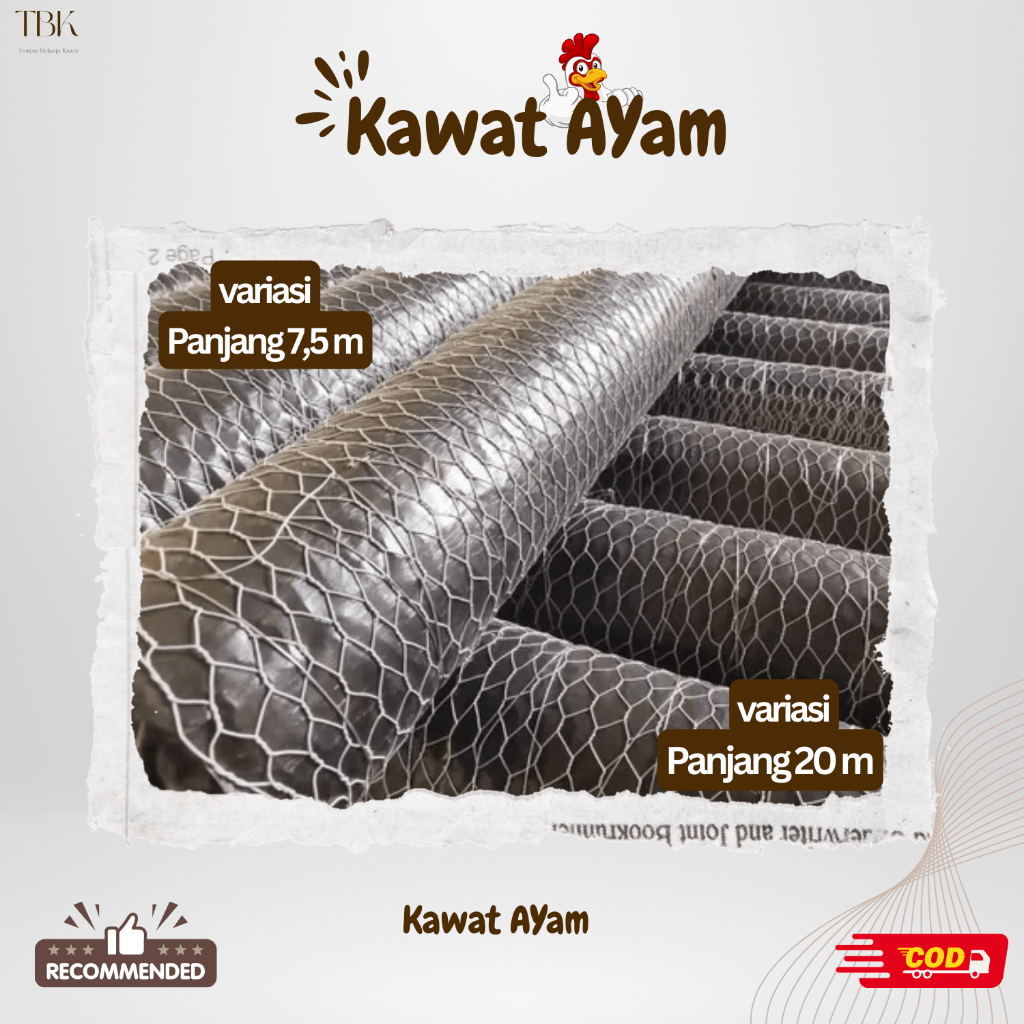 Kawat Ayam Hexagonal Galvanis Anti Karat