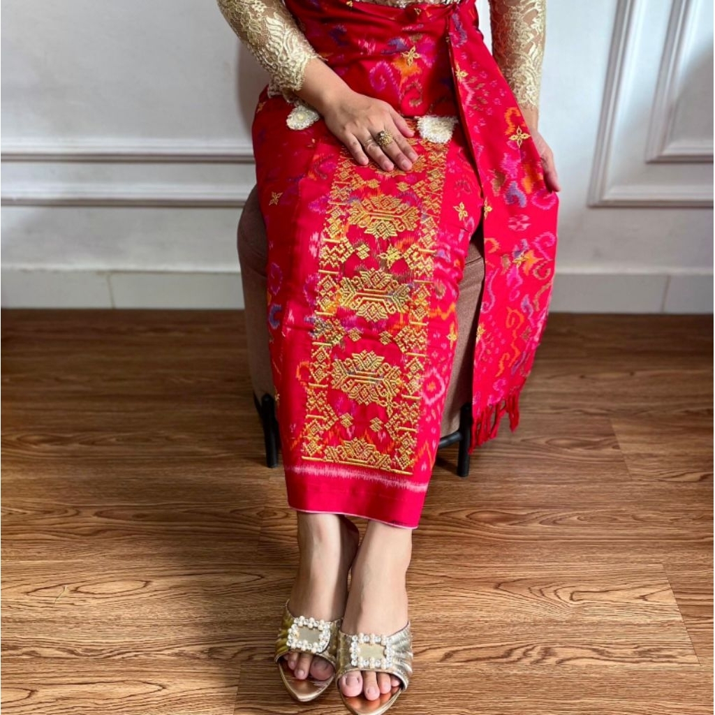 ENDEK TENUN TUMPAL BINTANG ORIGINAL + SELENDANG / Kamen endek lembaran TERMURAH / kamen endek/ endek