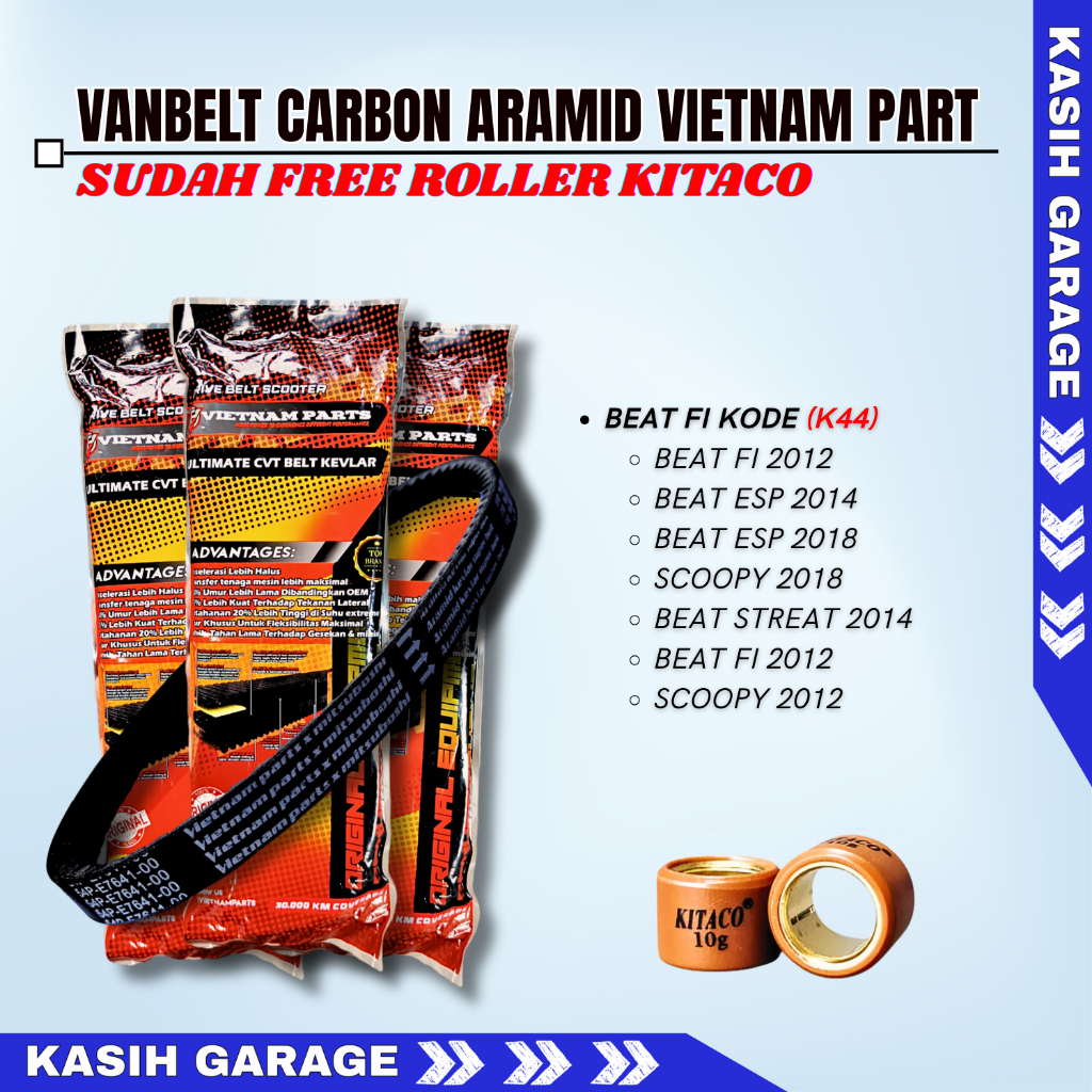 V-BELT KEVLAR BEAT FI ESP 2016 - 2017 VIETNAM PART PNP SCOOPY ESP DAN BEAT STREAT ESP