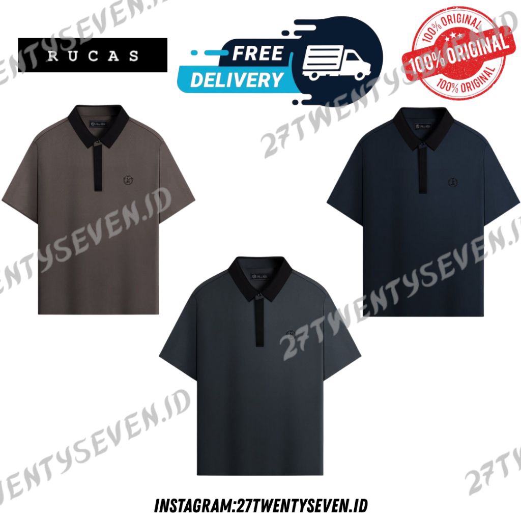 [Original 100% RUCAS Murah] Rucas Tailor Polo Shirt - Short Navy|| Rucas Tailor Polo Shirt - Short B