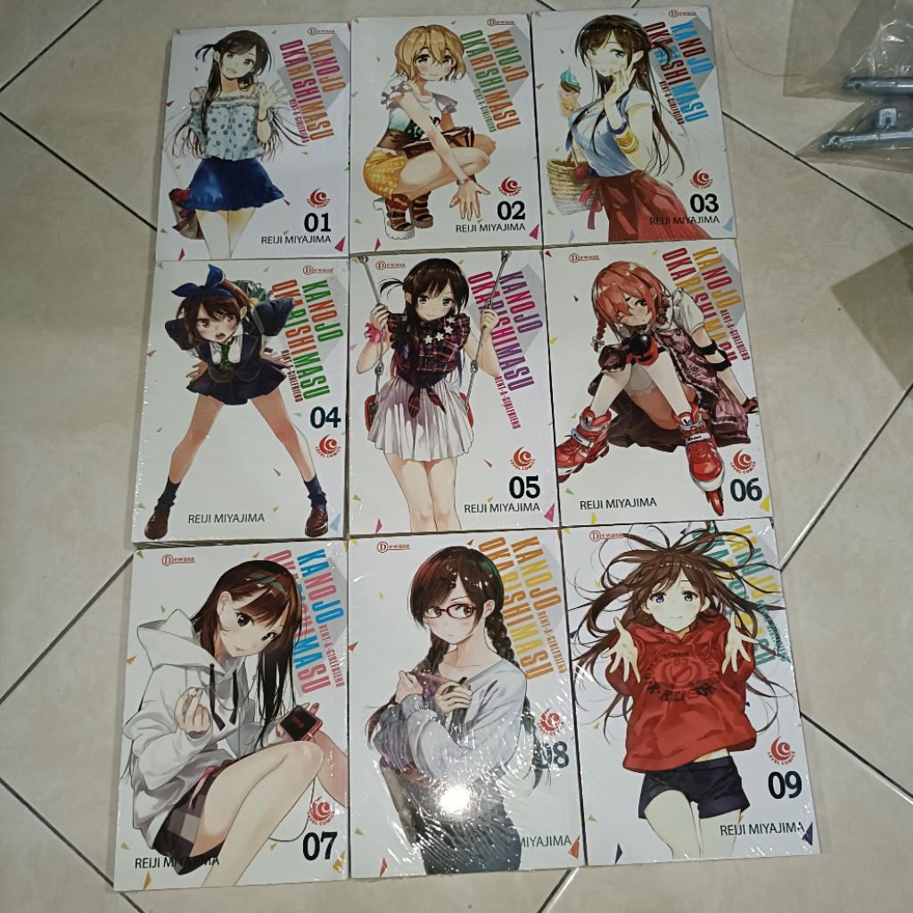 komik kanojo okarishimasu rent-a-girlfriend set vol 1-18 original segel
