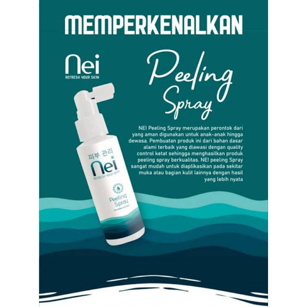 NEI Peeling Spray Penghilang Daki Pembersih Leher Hitam Seluruh Badan Original Mencerahkan Pencerah 