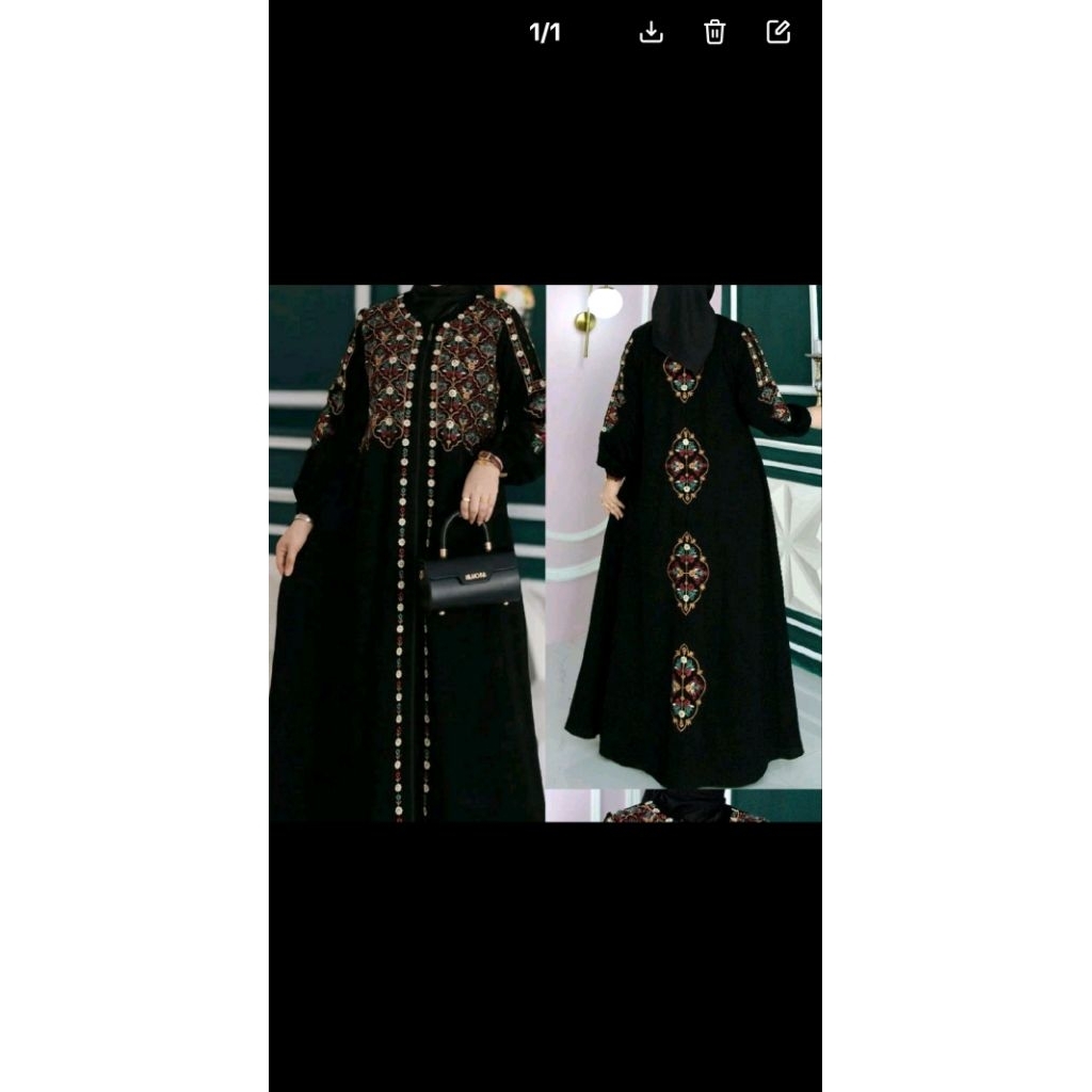 ABAYA HITAM TURKI abaya hitam bordir mewah