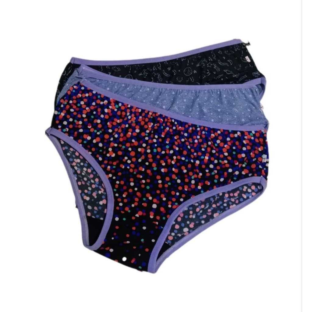 3 pcs celana dalam wanita cd wanita bahan jersey