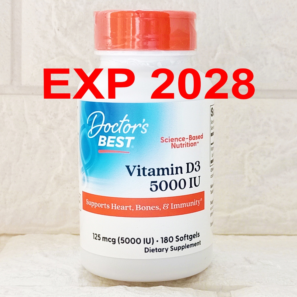 Doctors Best Doctor's Best Vitamin Vit D 3 D3  5000iu 5000IU 180 softgels Doctor Best
