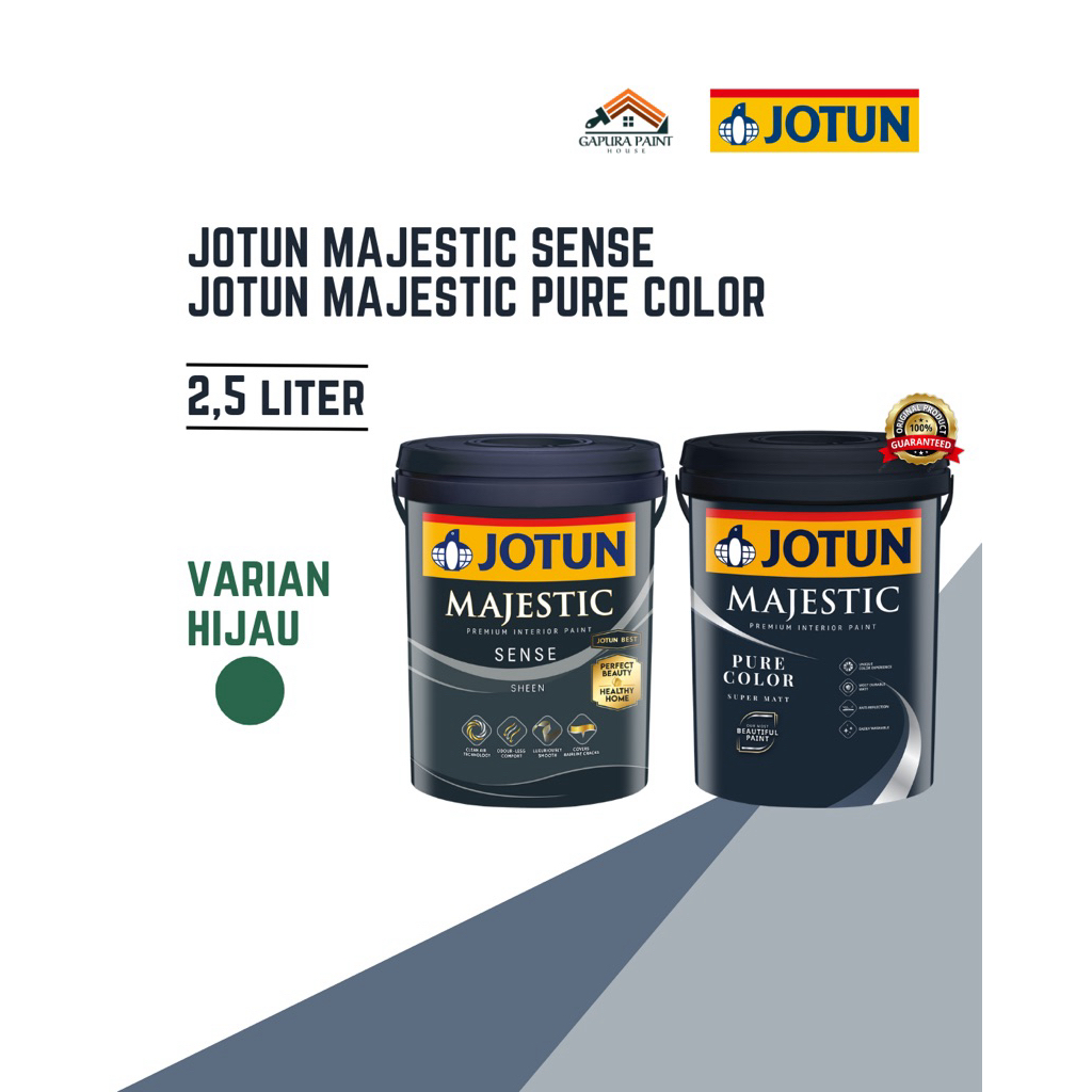 Cat Tembok Jotun Majestic Sense Jotun Majestic Pure Color 2.5 Liter - Hijau | Cat Tembok Jotun