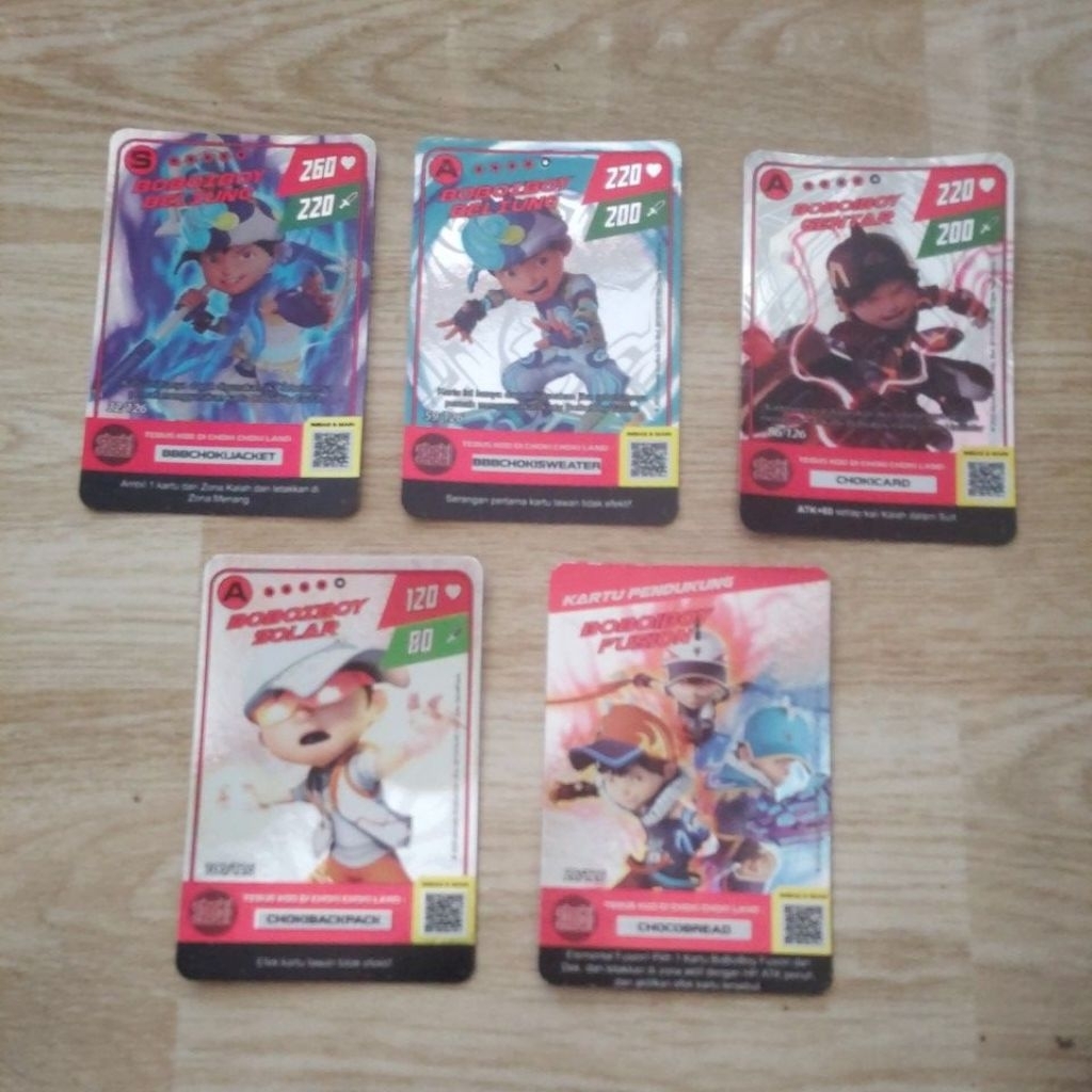 Trading card game Boboiboy set hologram