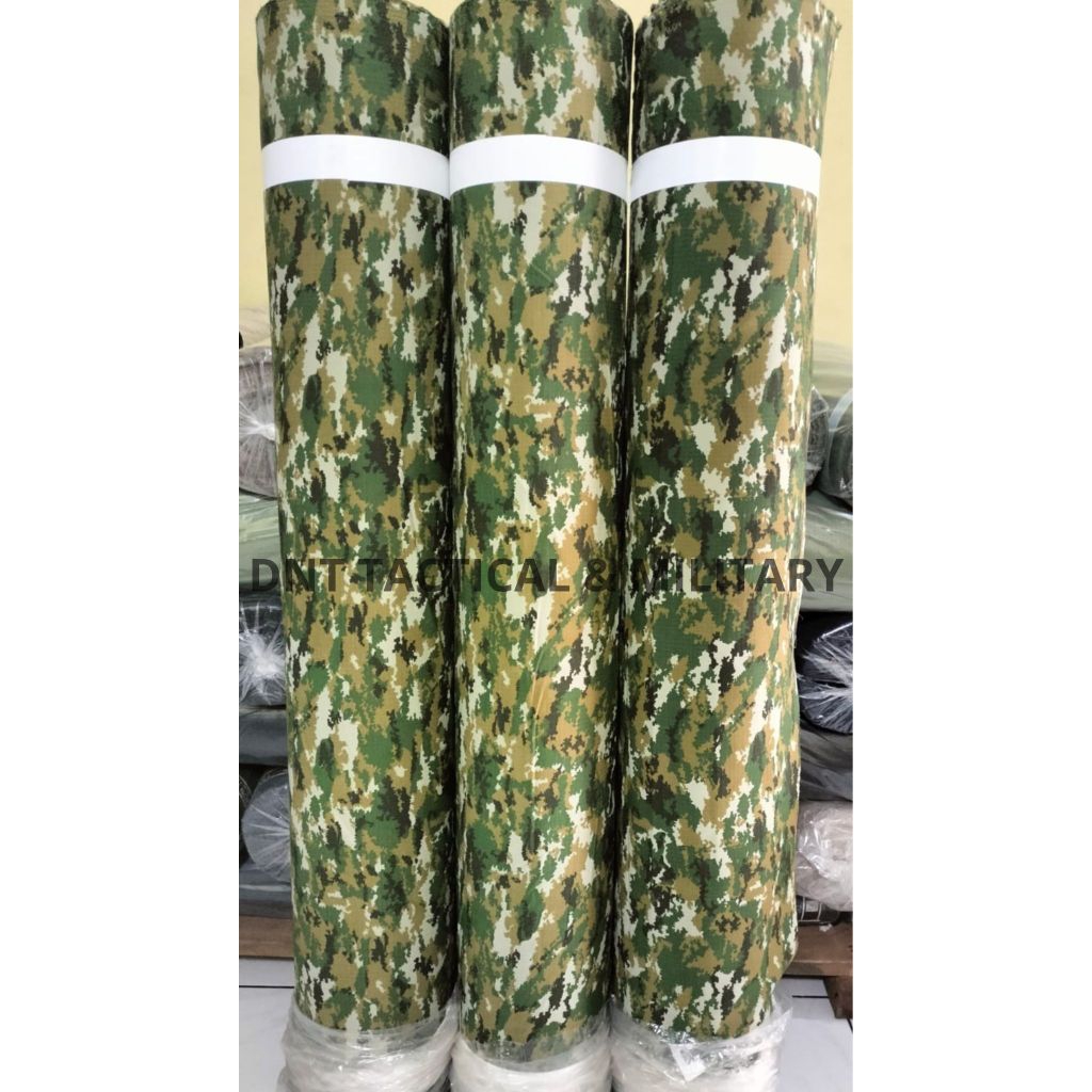 KAIN RIBSTOP LORENG SAGE GREEN TNI TERBARU 0,5 METER