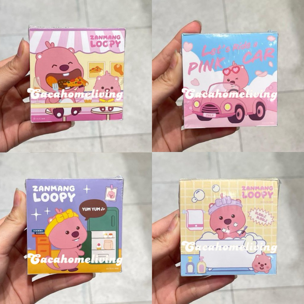 Miniso x Loopy - Sticky Note / Memo Pad Zanmang Loopy Collections (Eating / Driving / Bathing)