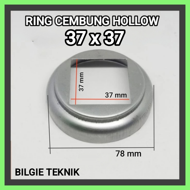 Ring Bulat Pipa Hollow 37X37 Kaki Ring Cembung Ornamen Aksesoris Pintu Pagar Besi Ring Pipa Hollo Be