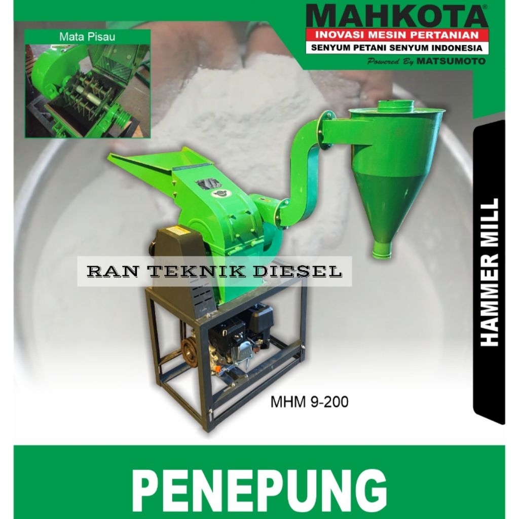 Mesin Giling Penepung MAHKOTA MHM 9 200