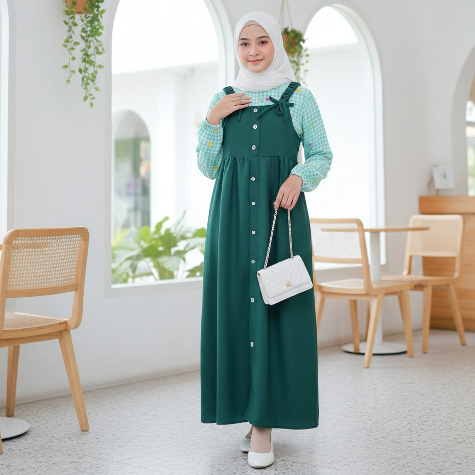 [GOOD STORE] ACHA 3 TEEN SET REMAJA OVERALL Original By Shofiya Hijab