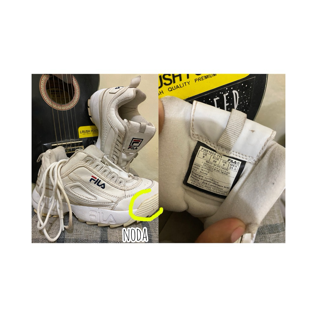 PRELOVED Sepatu FILA WHITE MADE IN VIETNAM | SIZE 38