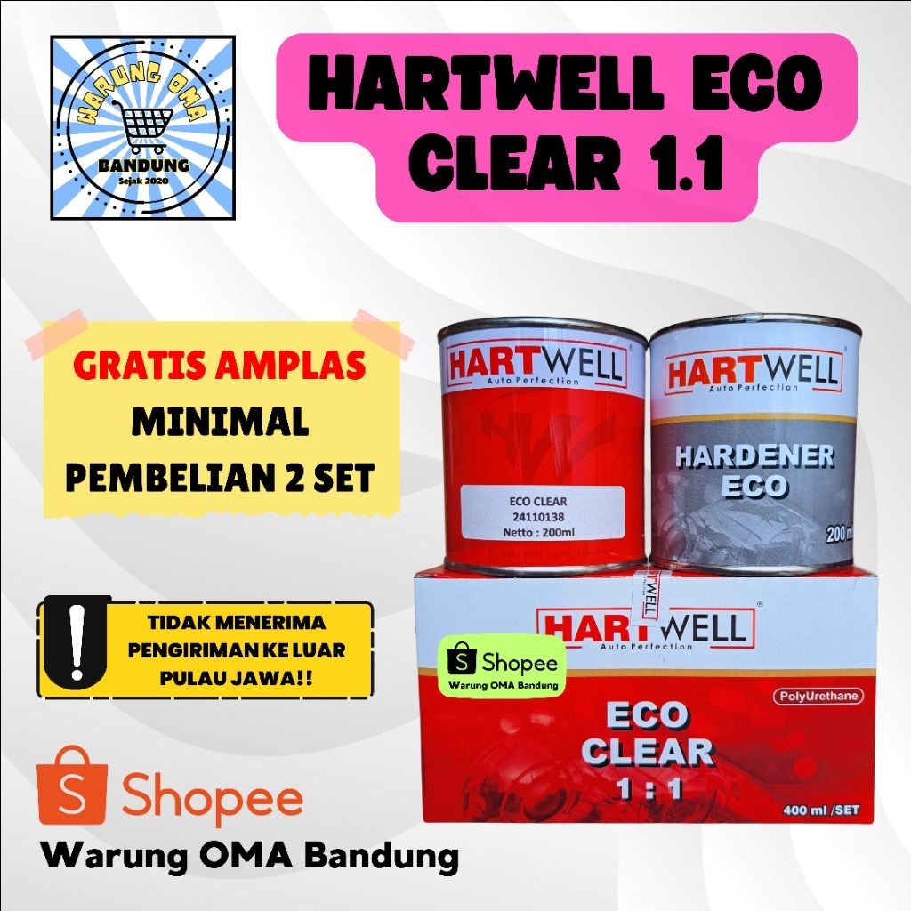 Hartwell Clear ECO Clear 1.1 - Perawatan Cat Kendaraan Mobil Motor