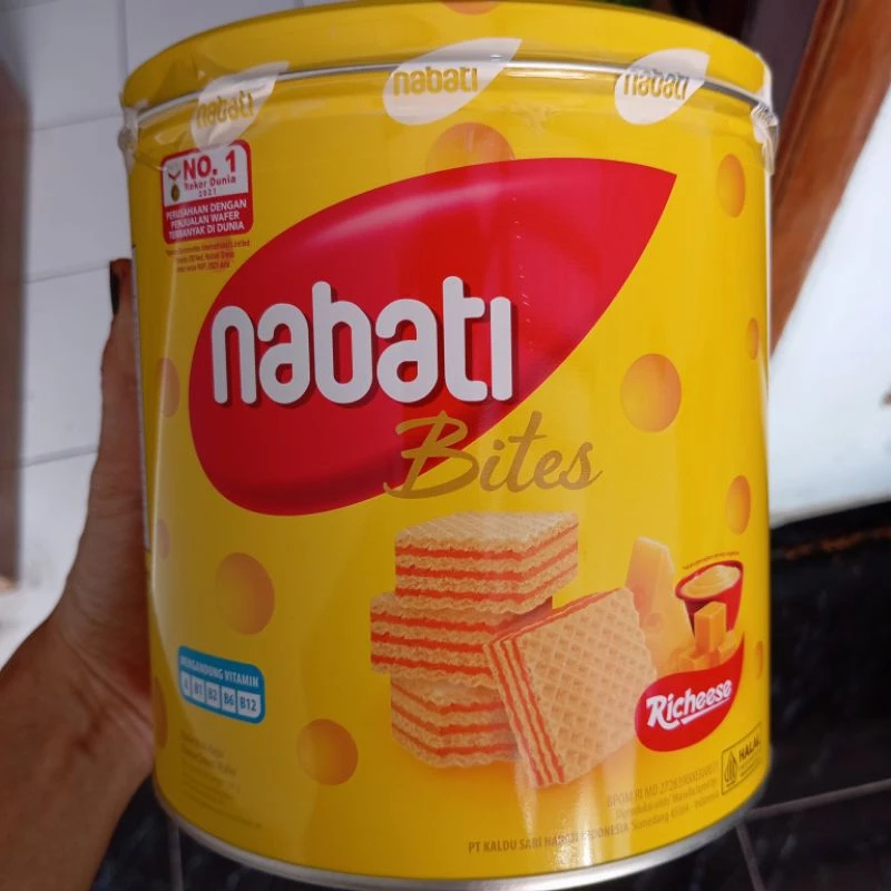 Wafer Nabati Kaleng Lebaran 300gr | Kue Kaleng Lebaran Murah & Enak | Nabati Wafer Keju untuk Hamper
