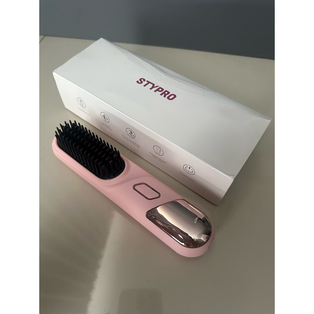 Stypro hair straightener brush sisir elektronik