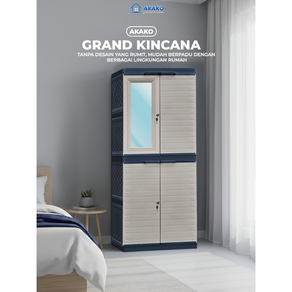 AKAKO - Lemari Pakaian Plastik Lemari Jumbo Lemari Serbaguna AKAKO GRAND KINCANA - KODE : GRAND KINC