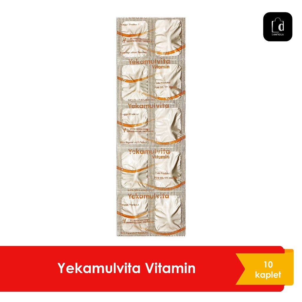 Yekamulvita Vitamin Strip isi 10 Kaplet