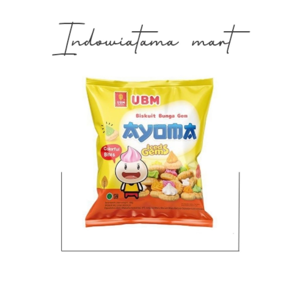 UBM BISKUIT AYOMA ICED GEMS 40G PER 3 PCS