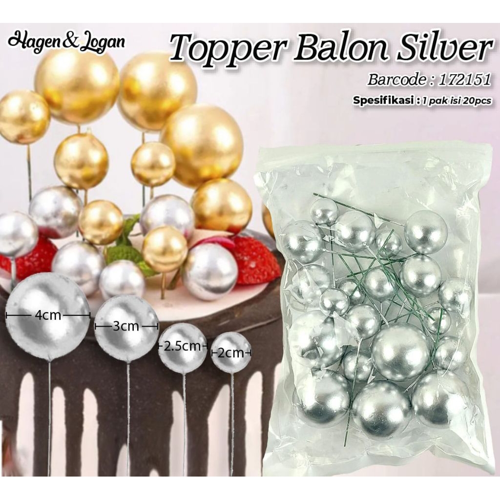 Topper Balon Viral | Topper Cake Bola Bola | Topper Cake bulat