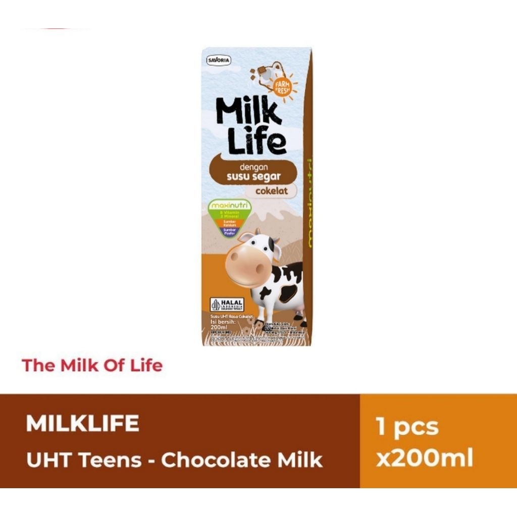 Susu UHT MIlk Life Rasa Coklat (Eceran 1pcs)
