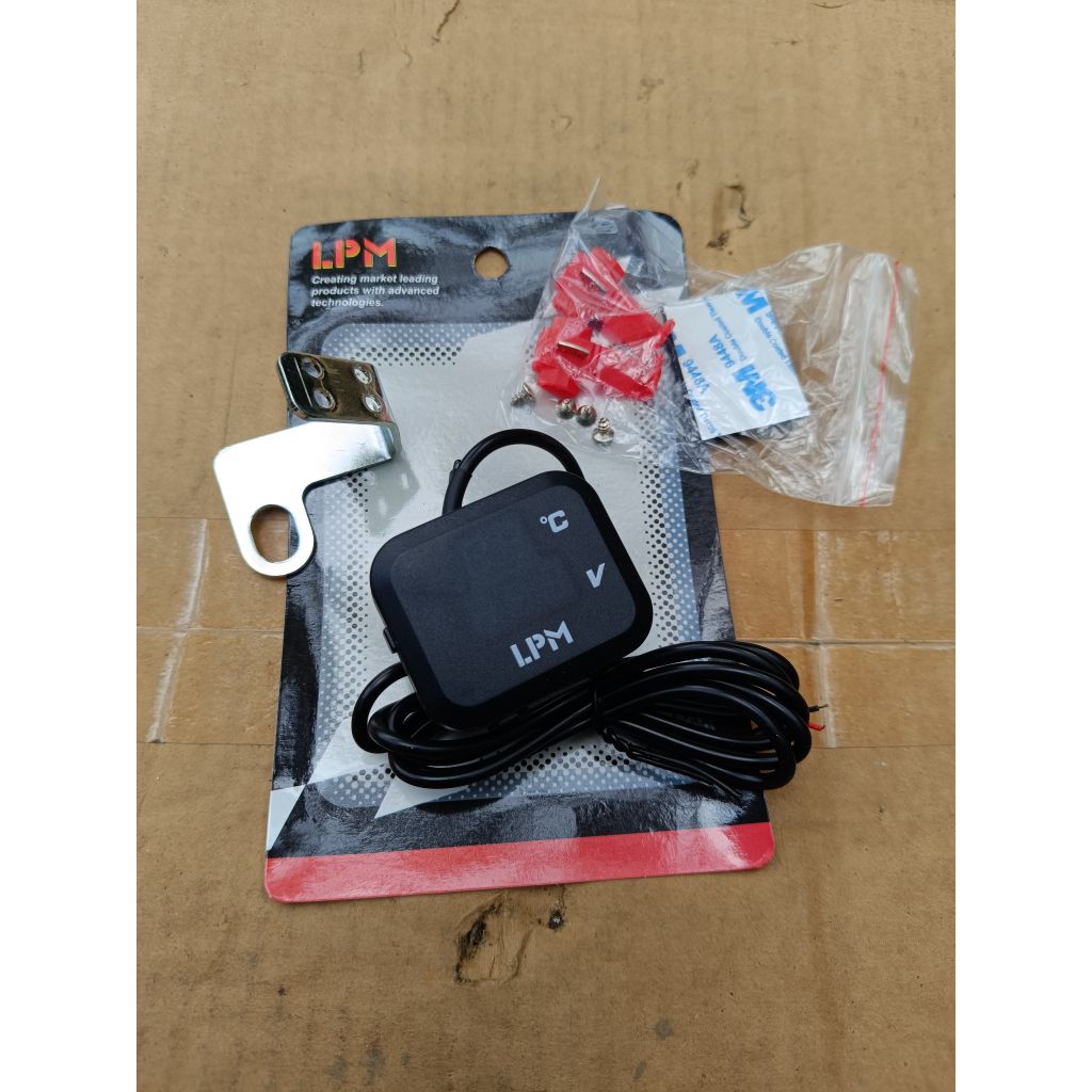 VOLT METER KOSO 3 IN 1 / VOLTMETER 3 IN 1 KOSO USB ANTI AIR ORIGINAL / VOLTMETER 3IN1 SUHU, TEGANGAN