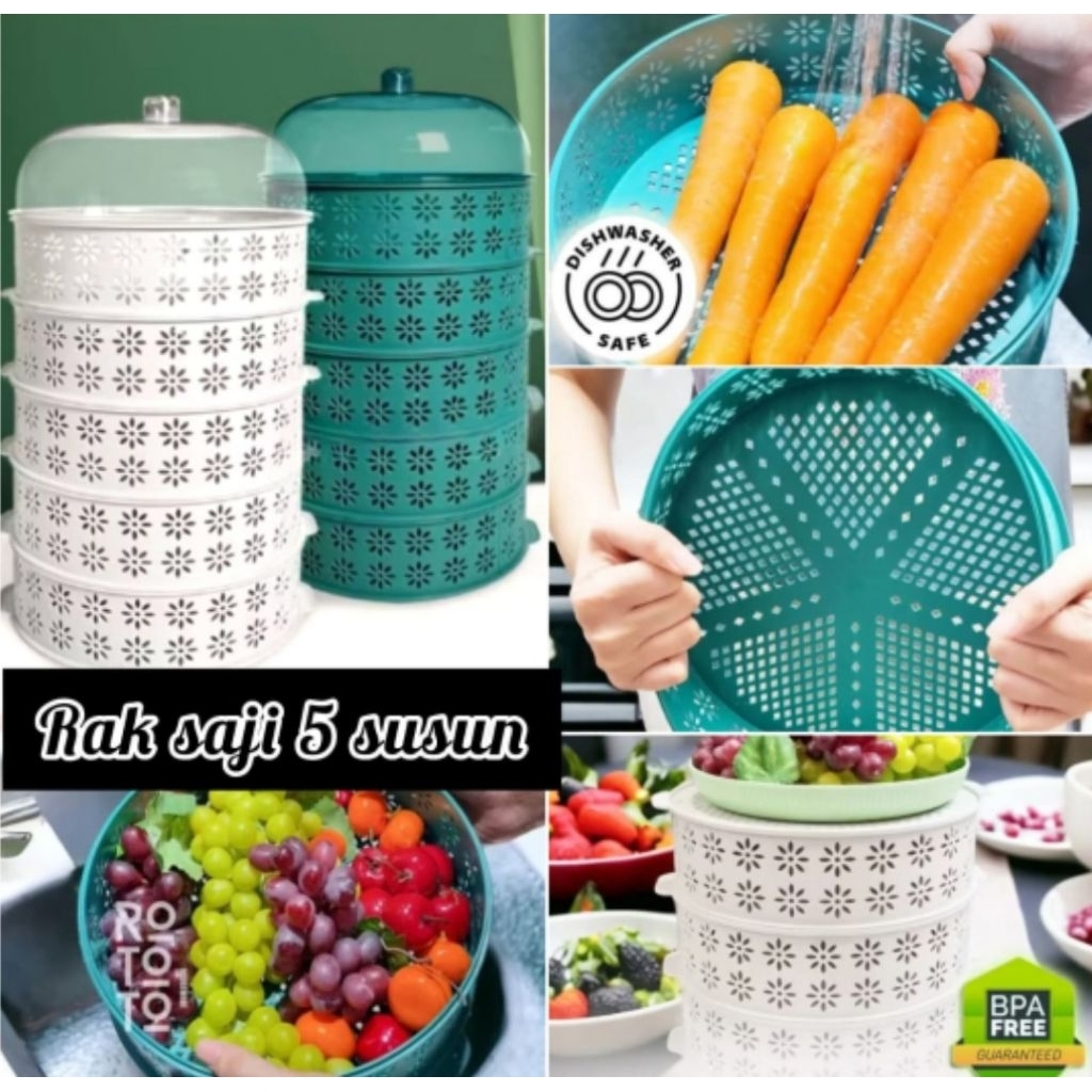 Tudung Saji Sakura 4 & 5 Susun / Tudung Saji Serbaguna