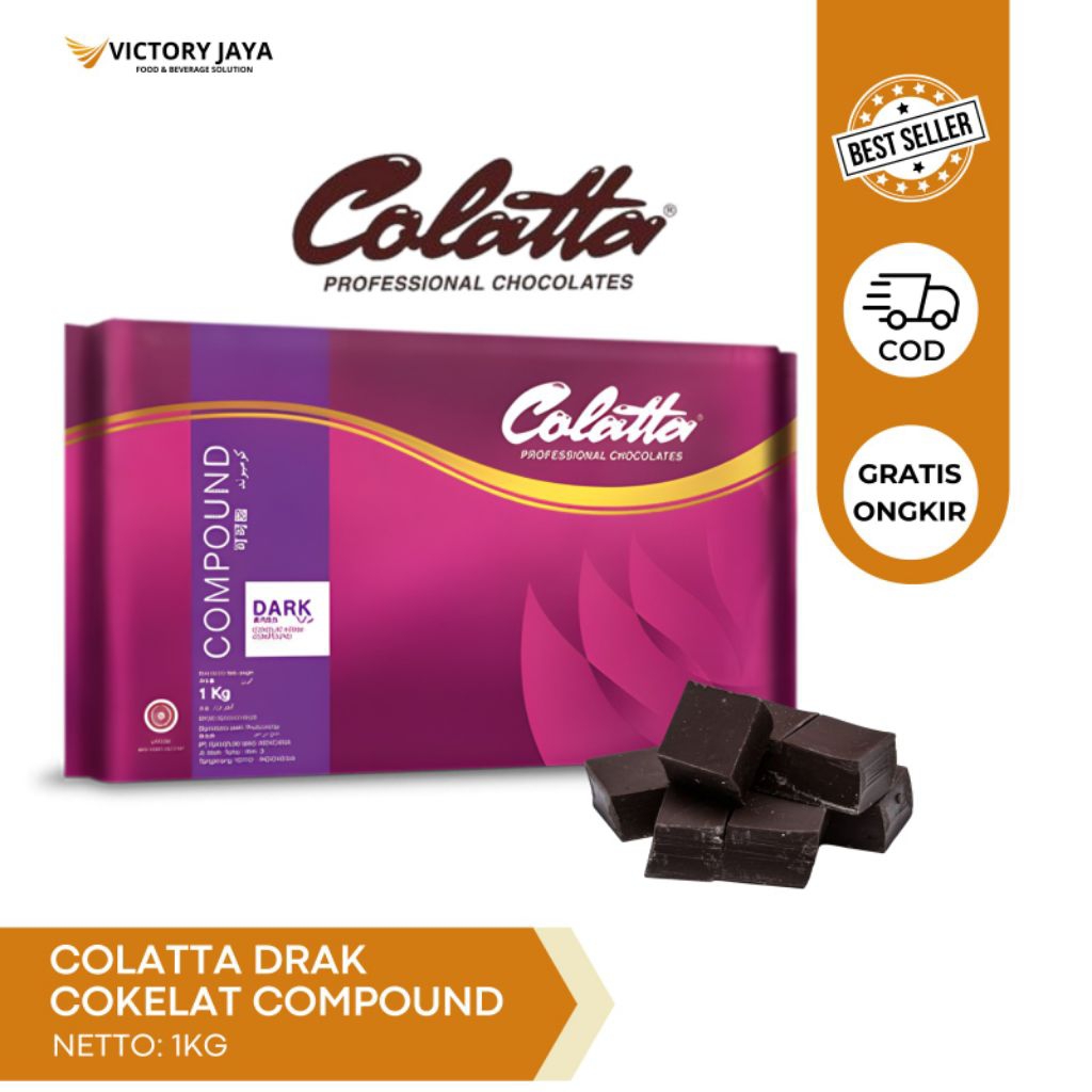 Colatta chocolate dark compound dark coklat 1 kg