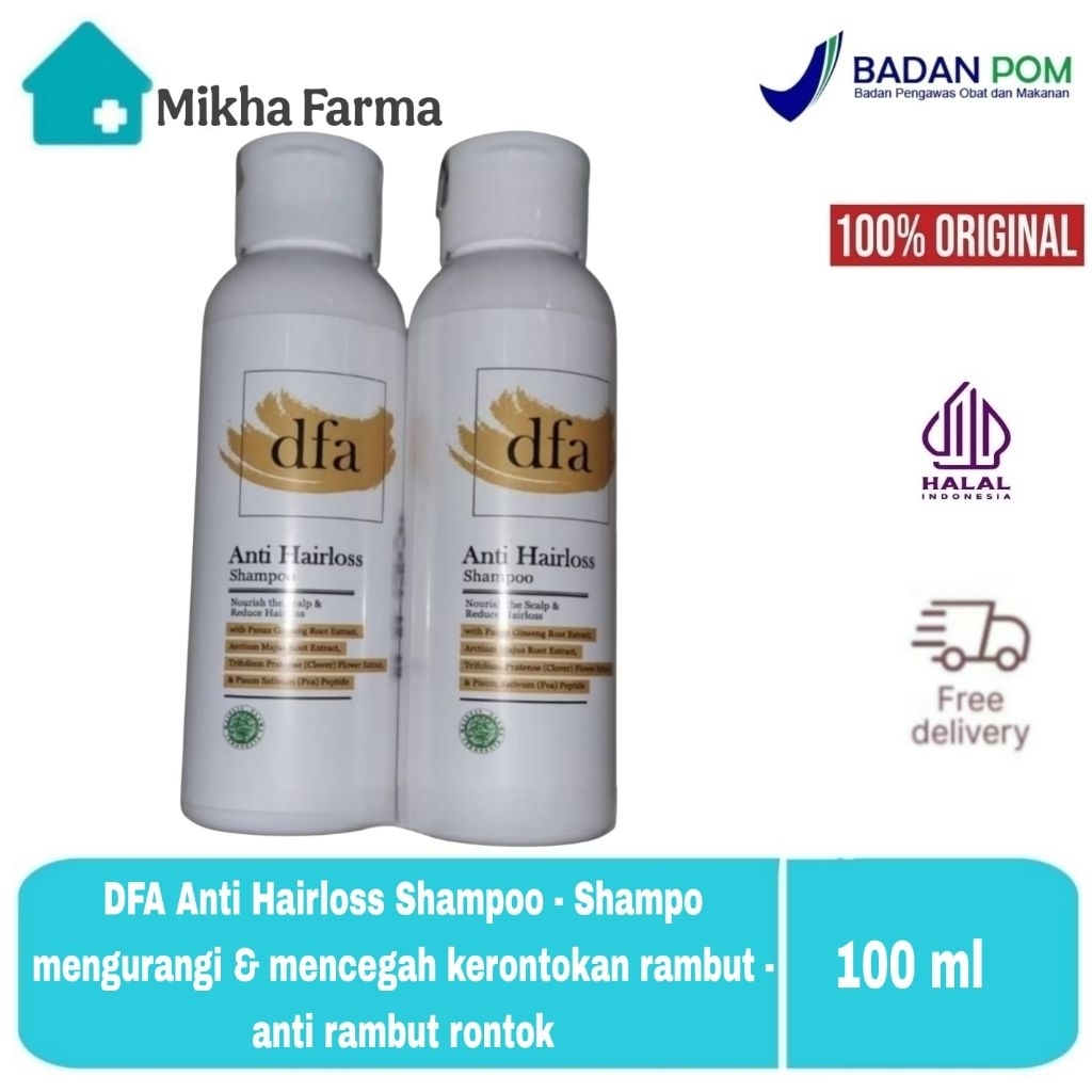 DFA Anti Hairloss Shampoo - Shampo mengurangi & mencegah kerontokan rambut - anti rambut rontok 100 