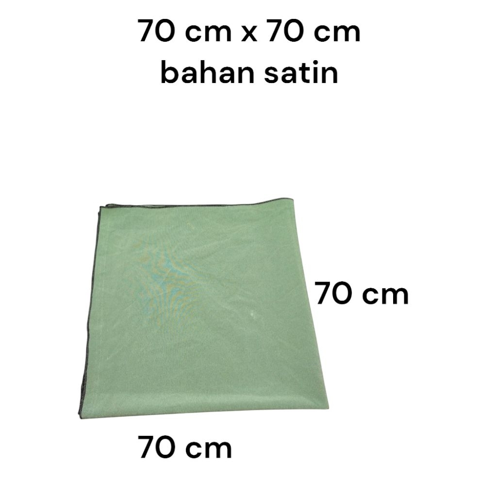 slayer segi empat polos warna ukuran 70 cm x 70 cm