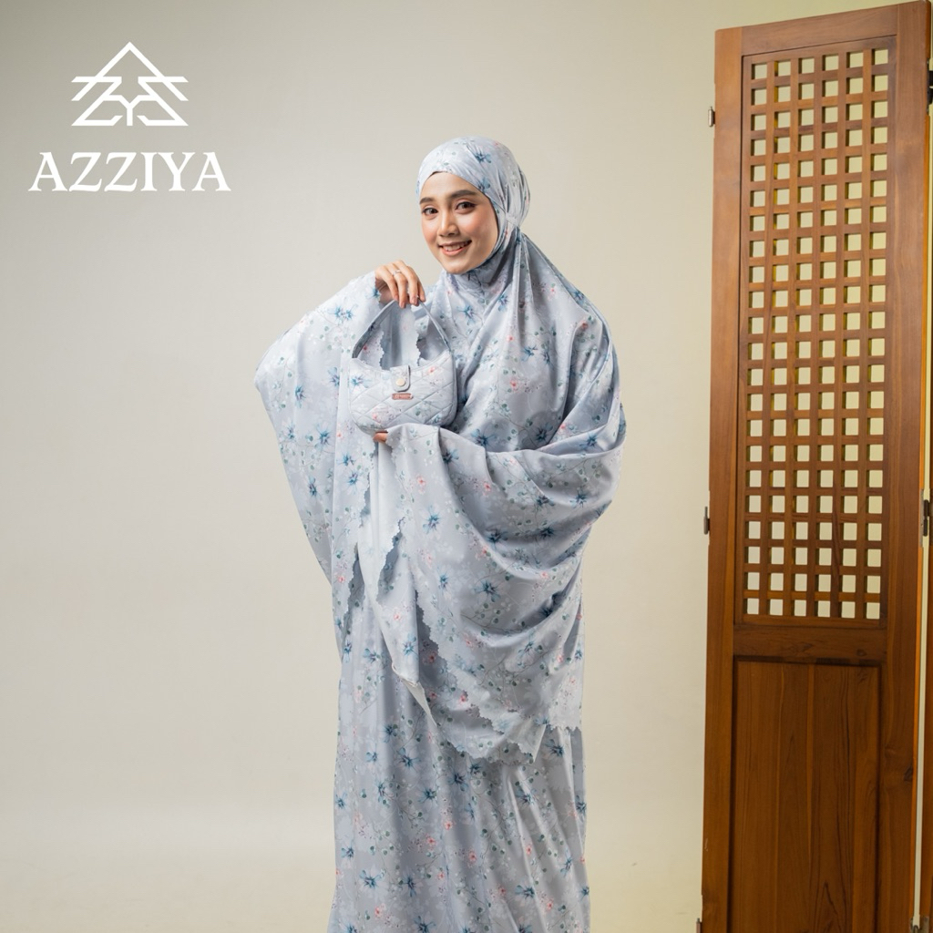 Mukena Zahira Motif Series | Mukena Zahira Silk 2in1 Resleting Dagu | Mukena Zahira Polos Jumbo