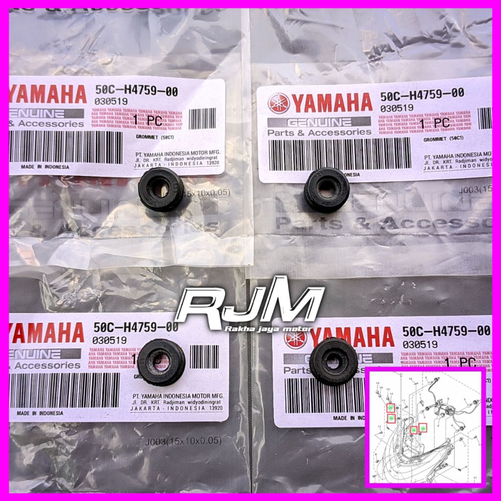4 PCS KARET REFLEKTOR LAMPU DEPAN YAMAHA XEON RC 135/KARET GROMMET GROMET REFLEKTOR HEADLAMP LAMPU D